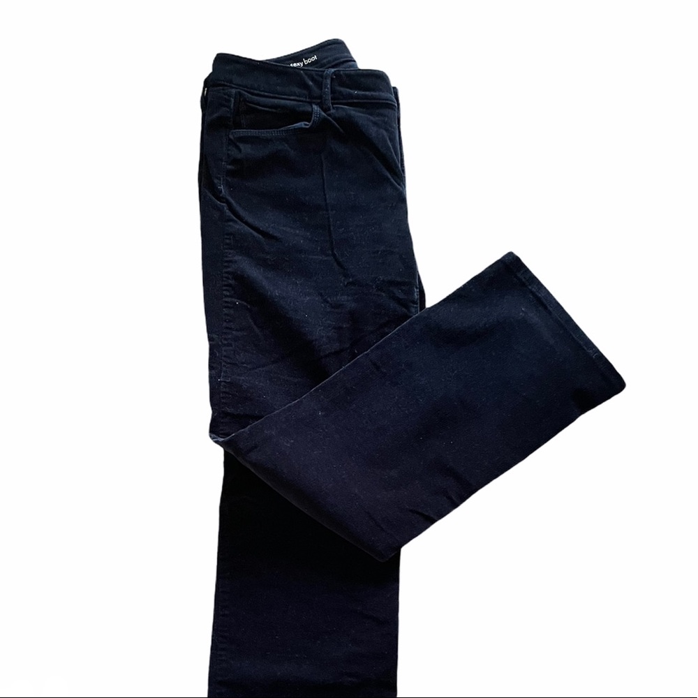 🟢 LOFT Corduroy Curvy Sexy Boot Black Pants